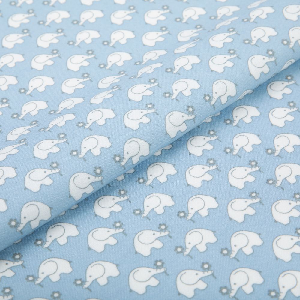 Ткань для пэчворка Peppy Молочные сны фланель, отрез 100х110 см, 175 г/м², МС-22 голубой, Peppy