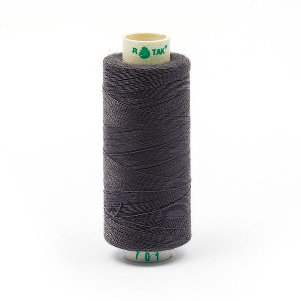 Нитки швейные бытовые Dor Tak 40/2, 366 м / 10 кат., 701 серый