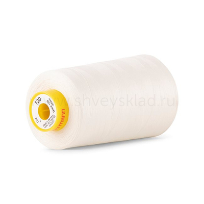 Нитка универсальная Gutermann Mara 120/2, 5000 м, 700185, 001 молочный, 1 катушка