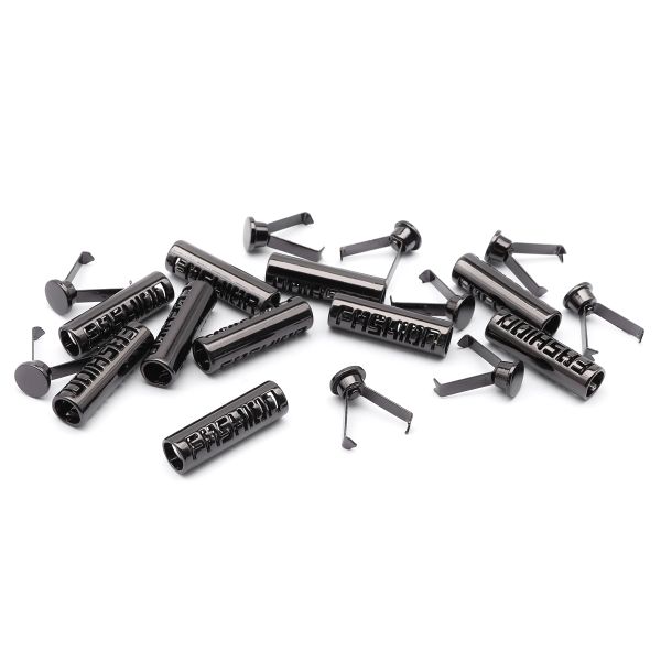 Наконечник для шнура металл лого Fashion 7х25 мм, чер.никель, 10 шт