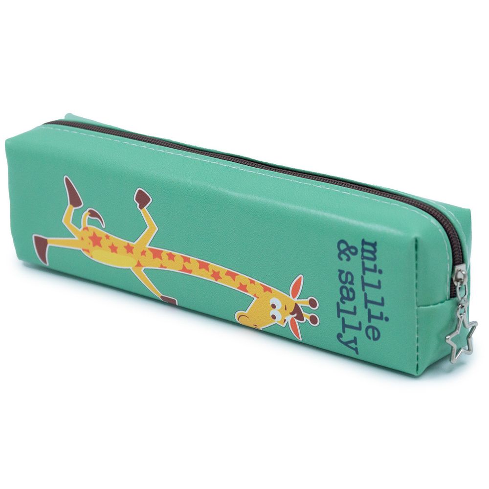 Пенал мягкий тубус Забавные животные, 1 зеленый, DV-13187