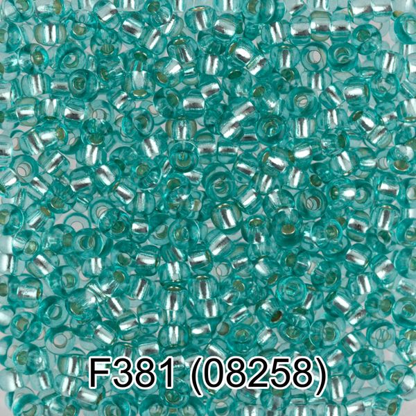 Бисер Gamma 10/0 (2.3 мм), 50 г, F381 зеленый, 08258, круглый 6