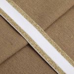 Резинка декоративная металлик 24.0 мм / 25 метров, белый/золото, S090299