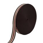 Стропа (ременная лента) 30 мм / 50 метров, с принтом 2-сторонняя, 1217 бежевый/черный, 3Al361