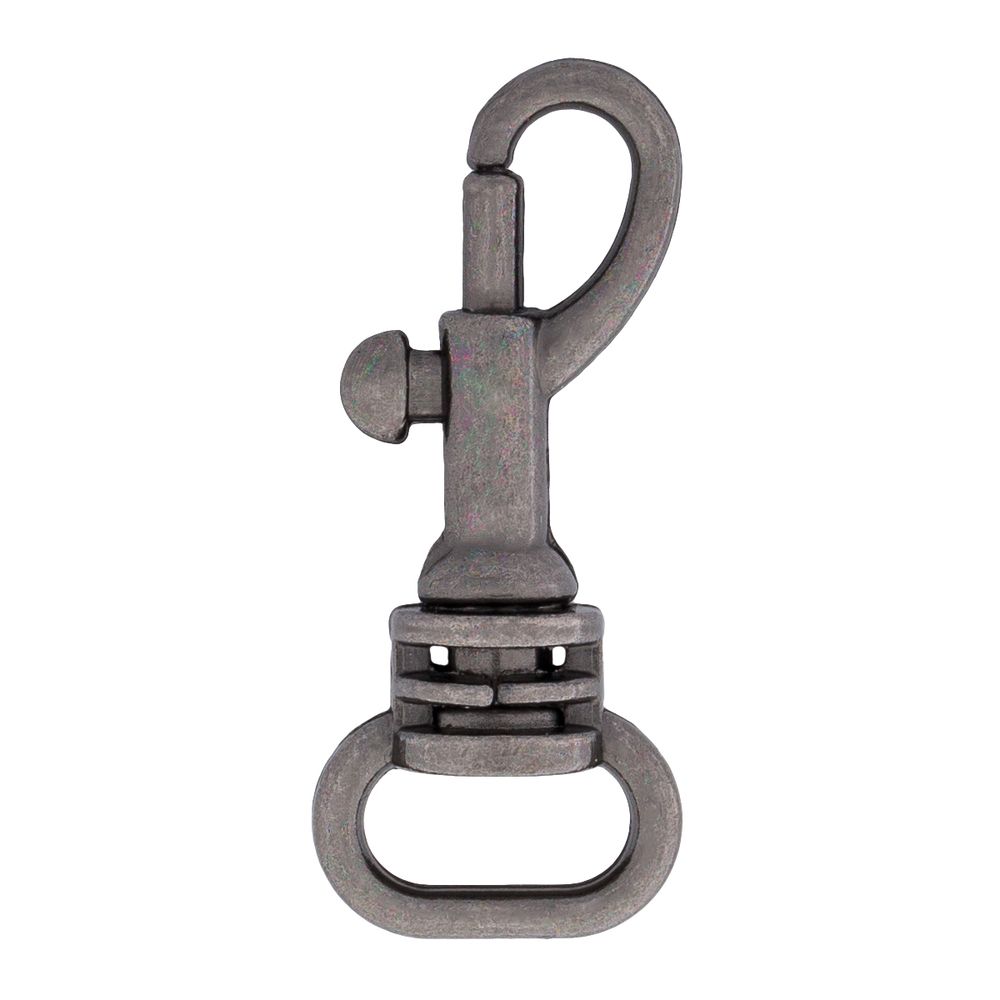 Карабин металл 10.0 мм (14х32 мм), цв.чер.никель, 20 шт