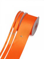 Лента атласная 1-сторонняя 6.0 мм / 22.5±1 метра, 3020 ярк.оранжевый, Magic4Hobby