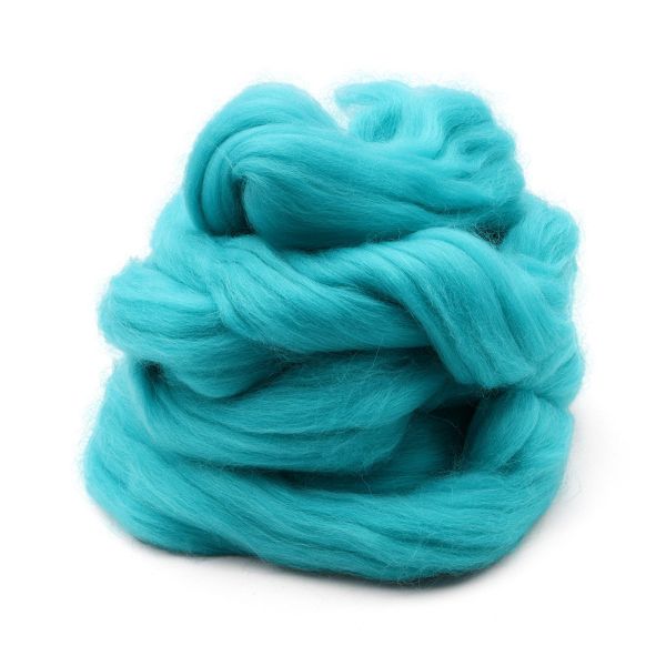 Шерсть для валяния мериносовая тонкая 100%, 100 г, цв.354 светлая лагуна