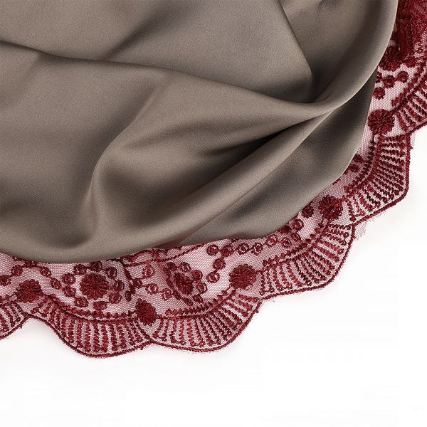 Кружево на сетке 55 мм / 13.71 метра (жесткая сетка), Exclusive TBY J2052W-2, цв.R4515 бордовый, Kruzhevo