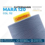 Нитка Gutermann Mara 120 (5000 метров), 1 боб., универсальная | 112 серо-синий джинс