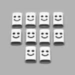 Наконечник для шнура металл Smile 17 мм цв. белый, 10 шт