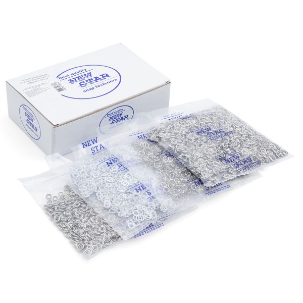 Кнопка рубашечная (джерси) открытая ⌀7.8 мм, ≈1440 шт, МЕТАЛЛ, эмаль, цв.101 белый матовый, NEW STAR