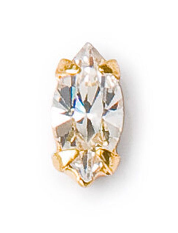 Стразы стекло 10х5 мм, 6 шт, белый (crystal), Preciosa 9056/02