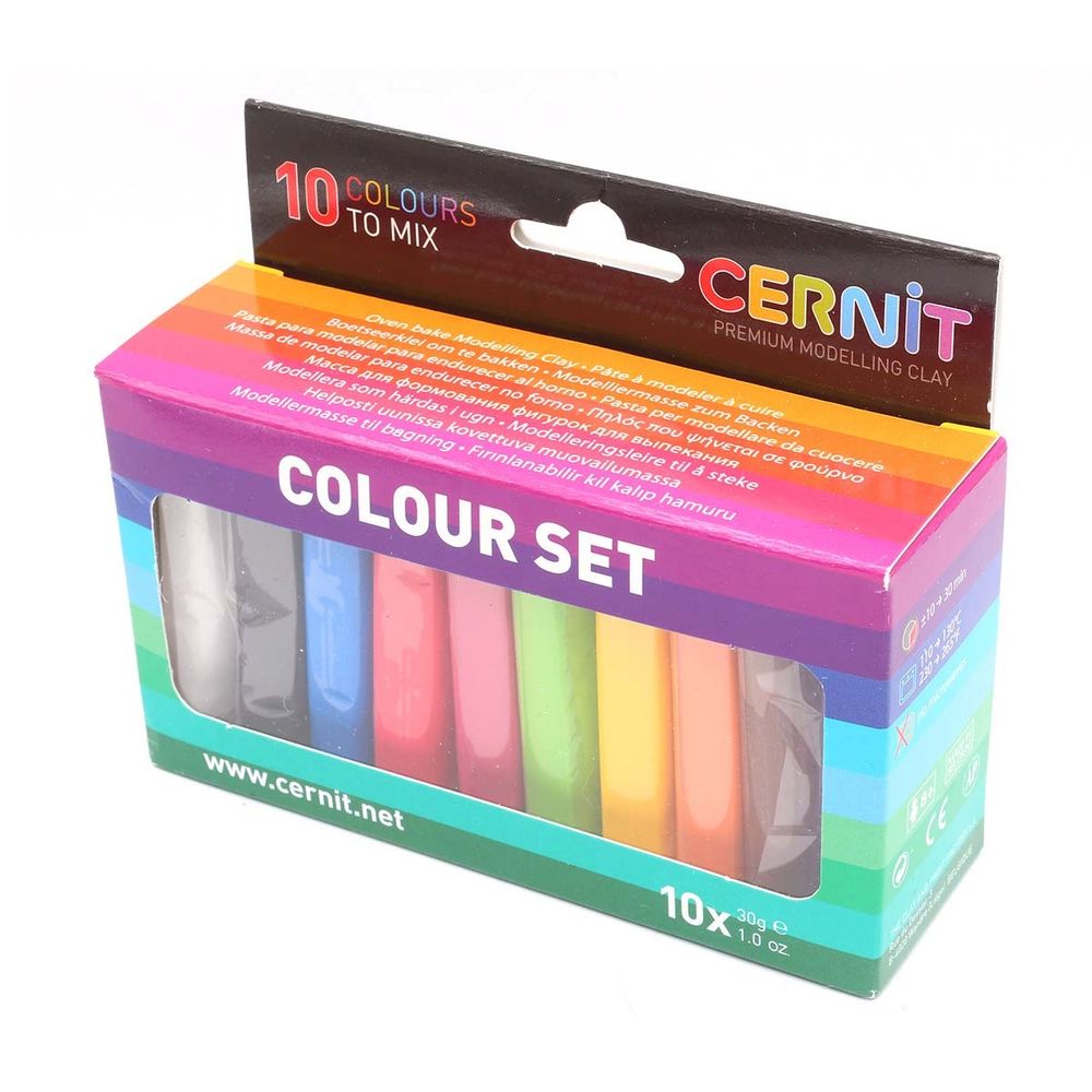 Набор пластики полимерной запекаемой 10 штх30 гр. Cernit