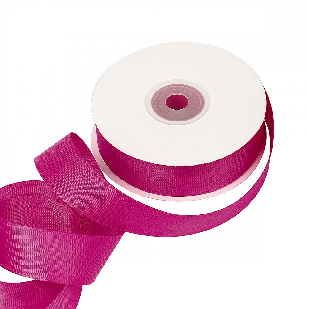 Лента репсовая (в рубчик) 25.0 мм / 22.8±1 метра, 187 фуксия, Magic4Hobby