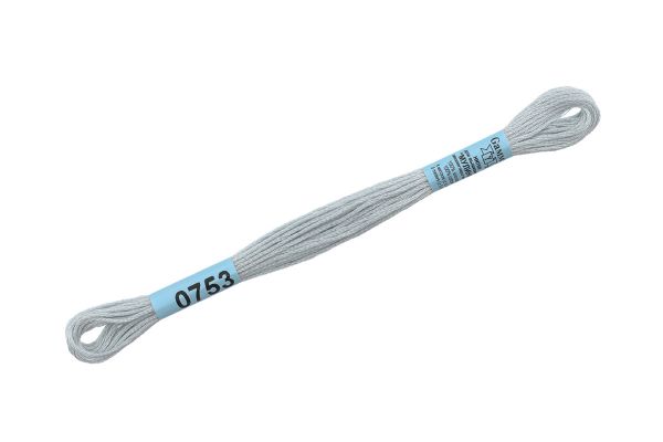 Мулине Gamma 100% хлопок, цв.0753 св-серо-голубой, 24 мотка по 8 метров