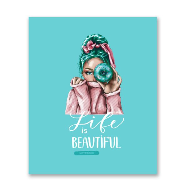 Бизнес-блокнот, матовая ламинация + выборочный лак, A5+ 64 л. 18 шт, клетка, Ты лучшая 000388, Светоч 64ББТ5_4_5_1