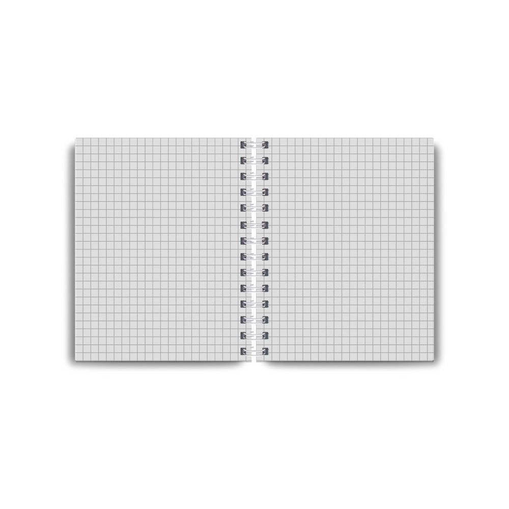 Записная книжка с пластиковой обложкой, тиснение серебряной фольгой, 500 мкр, на гребне, A6 80 л., 4 шт, клетка, Пурпур 01049, Светоч 80ЗК33