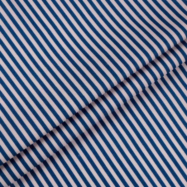 Ткань для пэчворка PEPPY БАБУШКИН СУНДУЧОК ФАСОВКА 100х112 см, 140±5 100% хлопок, БС-34 полоска ярко-синий, Peppy БАБУШКИН СУНДУЧОК