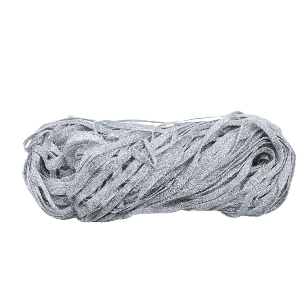 Шнур металлизированный плоский ⌀10.0 мм / 70 метров, серебро