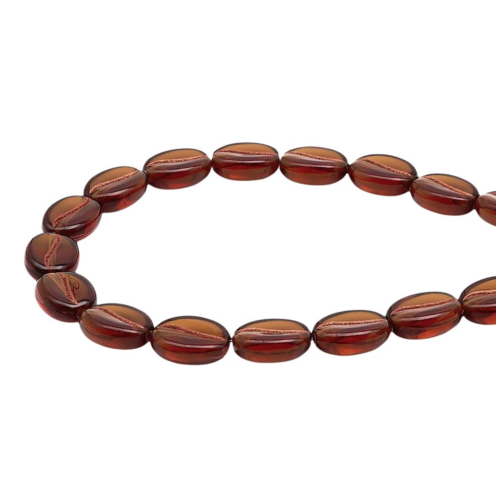 Бусины пластик 10х5 мм, 50 г, кофейное зерно, 10 коричневое+медь, Astra&Craft, 7541