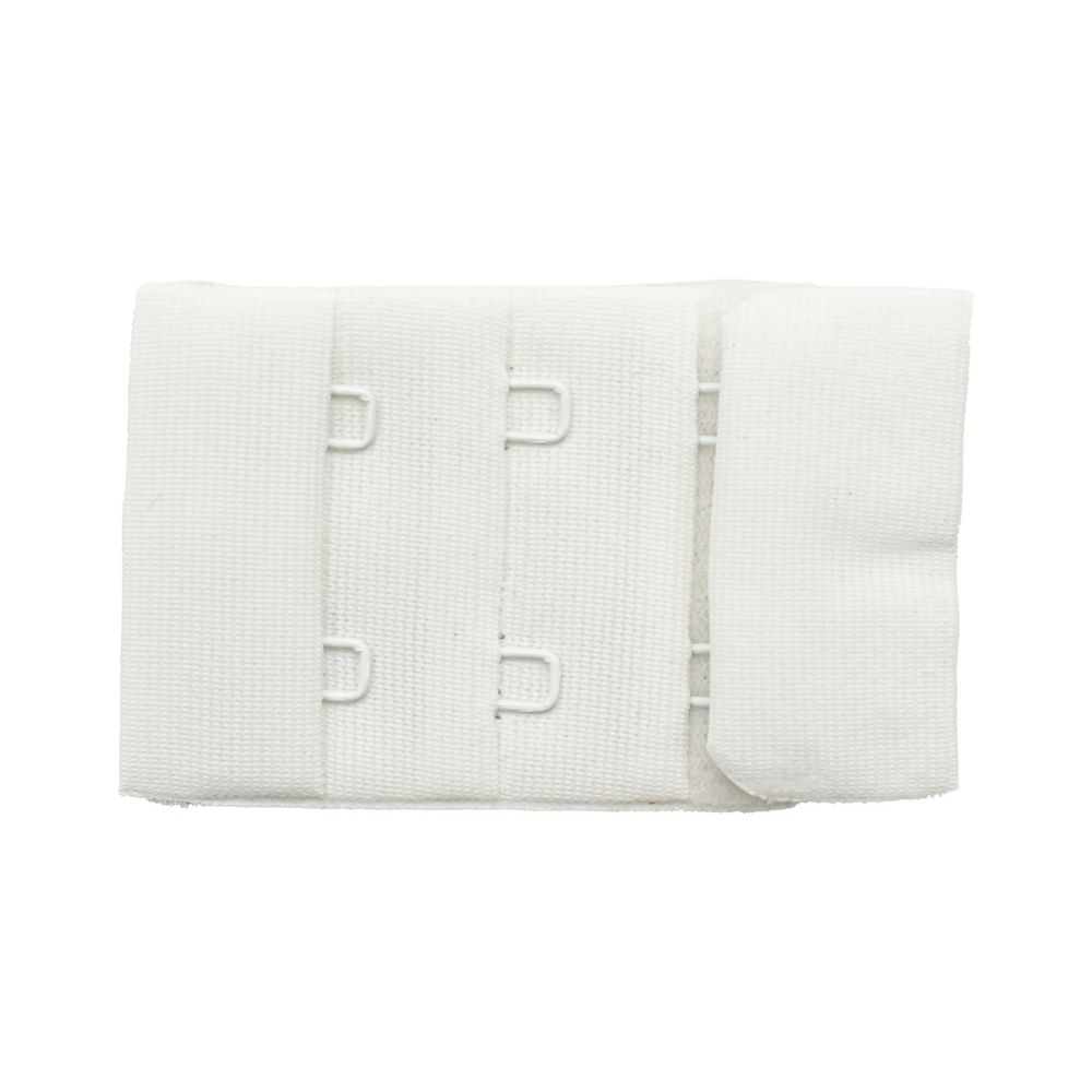 Застежки для бюстгальтера текстильные 3х2, 38 мм, белый, Pony