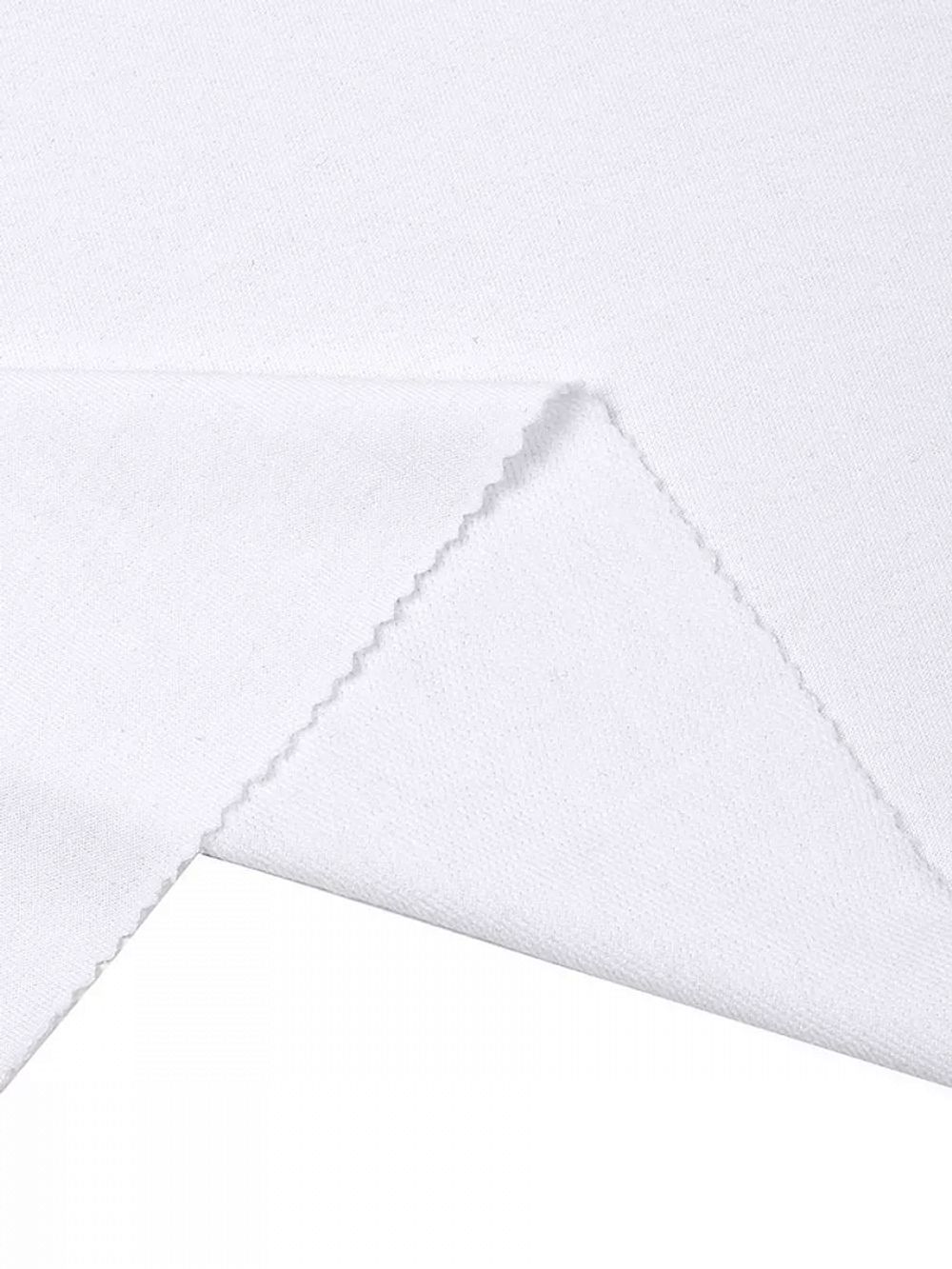 Футер 2-нитка петля поливискоза стрейч 220 г/м², 160 см / 3 метра, ФУТ2Х.TBY.ПЭ-ВИС.БЕЛ.3, цв.белый