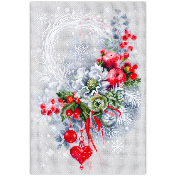 Набор для вышивания нитками Чудесная игла, Зимний каприз 19х28 см, 626275