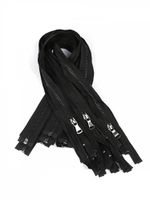 Молния металл Т5 (5 мм) 1 зам., разъем., 65 см, черный никель шлиф.звено, цв.F322 черный, 1 шт, Mzip