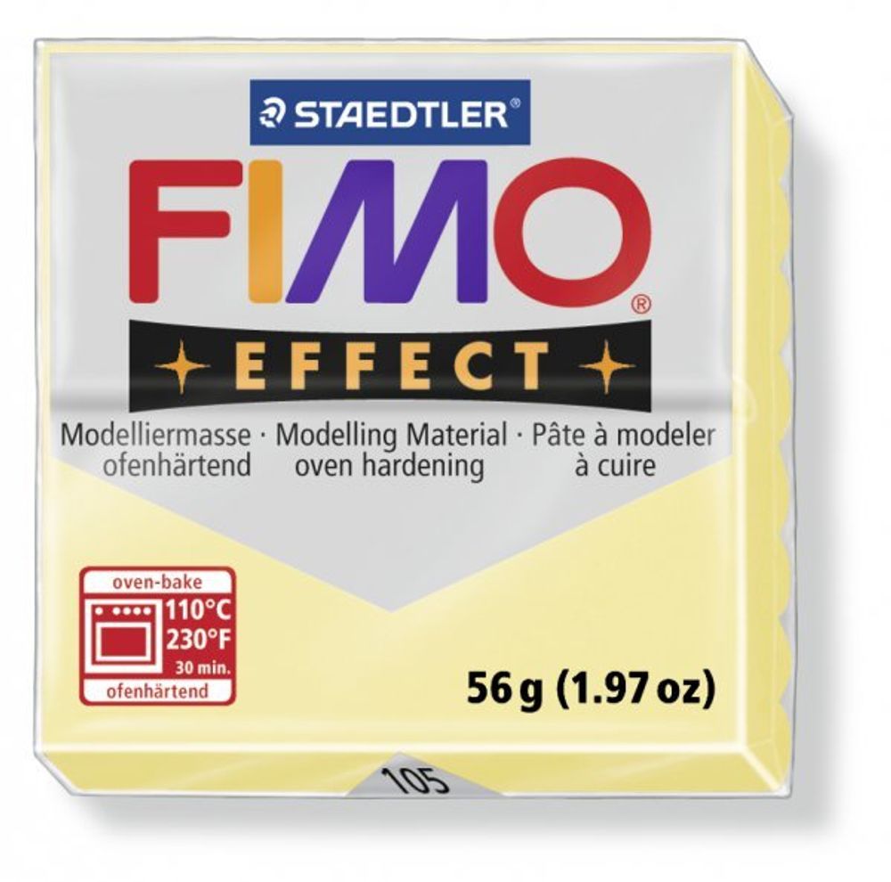 Полимерная глина Fimo Effect, запекаемая в печке, уп. 56 гр, цв. ваниль, 8020-105 /TOS/