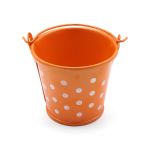 Ведро в горошек 6х5,3см (оранжевый), AR004-1