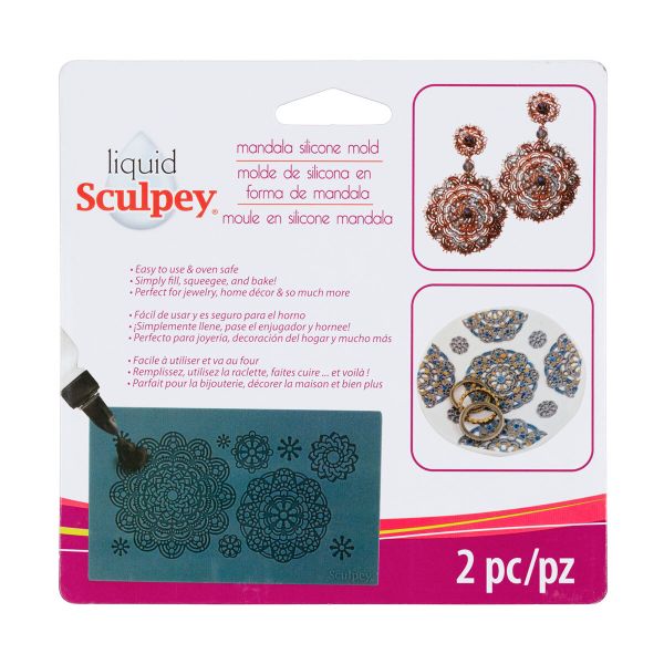 Форма силиконовая для слепков Sculpey Silicone Bakeable Mold -Mandala, Sculpey APM49