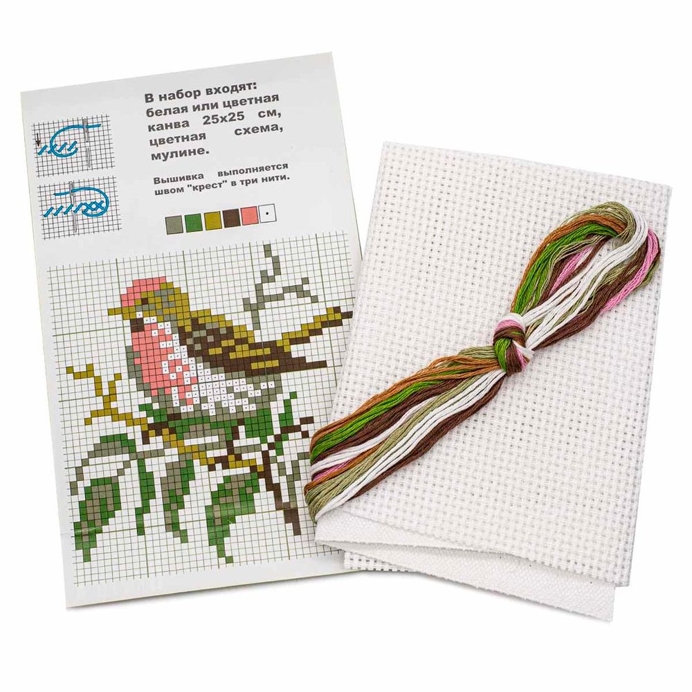 Набор для вышивания нитками РС Студия, Чечетка 13х12 см