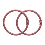 Кольца для альбомов разъемные металл 40 мм, 10 шт, темно-розовый, 5AS-106