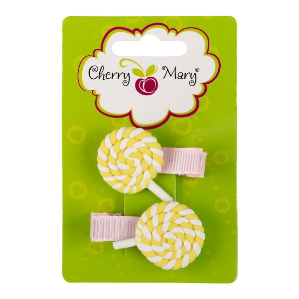 Набор заколок для волос 10 шт (5х2 шт), №01 жёлтый, Cherry Mary Z6202
