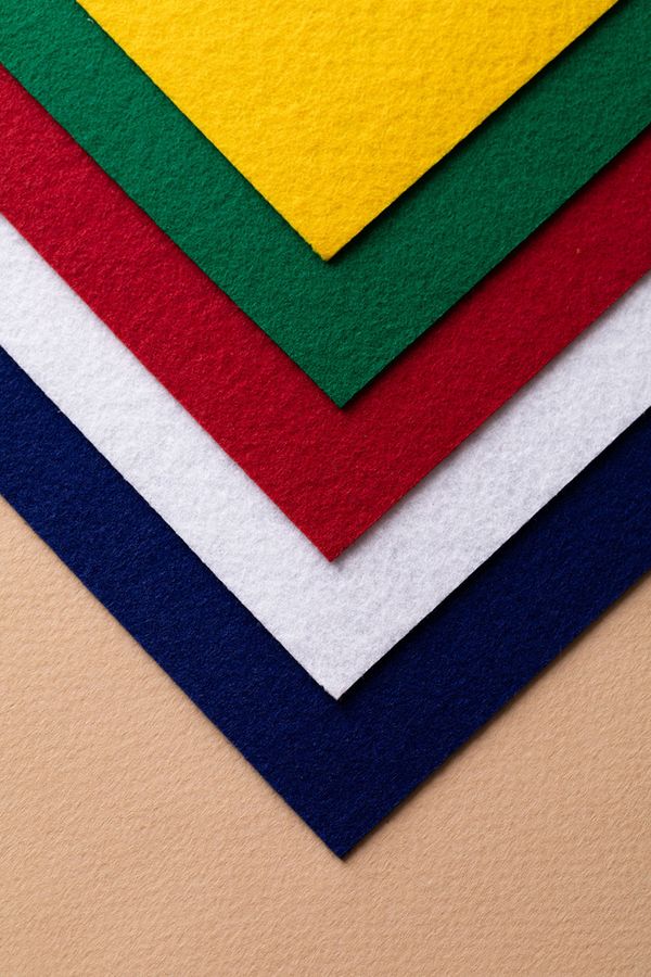 Фетр листовой жесткий 1.2 мм, 27х30 см, 5 шт, Яркий праздник, Gamma FKS12-27/30