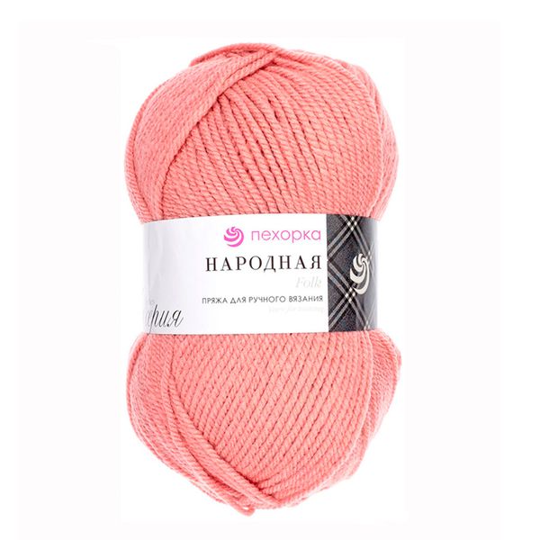 Пряжа Пехорская ПТ Народная Шерсть-30%, Акрил-70%, 5 шт, х100 г 220 м ± 13 м, №073 айсберг, Пехорка Народная