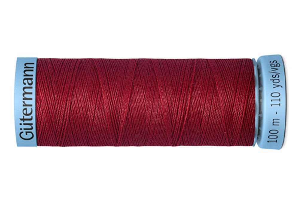 Нитки шелковые Gutermann Silk S303, 100м, 367 т.красный, 5 катушек