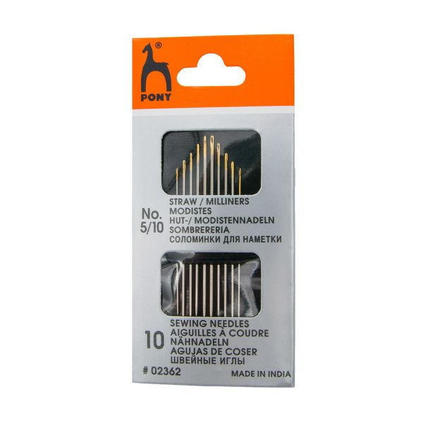Иглы ручные для наметки №5-10,10 шт, Pony
