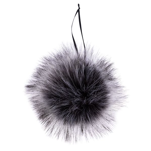 Помпоны декоративные песец, 1 шт, 06 чернобурка, Gamma POFM-01