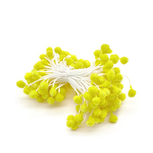 Тычинки для искусственных цветов 6см (желтый)