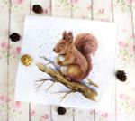 Набор для вышивания нитками МП Студия, Пушистая красавица, 24х21 см