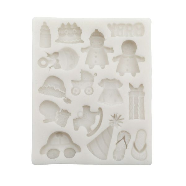 Молд силикон (для свечей, мыла, смолы, гипса) 9.5х7.5 см Новорожденному, 23612