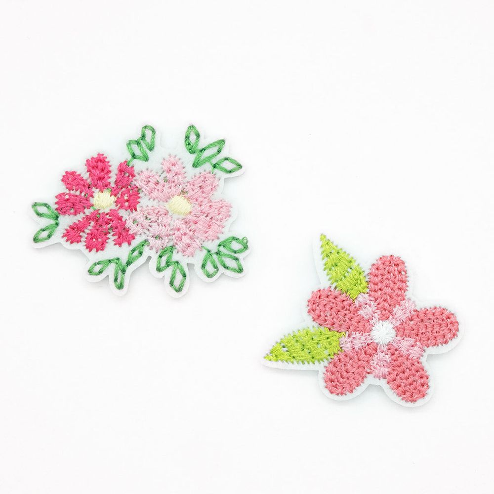 Термоаппликация переработанная. Цветы яр.розов. Prym