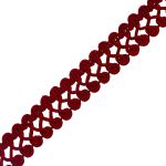 Тесьма отделочная вязаная 15 мм, 10 м, (красный)