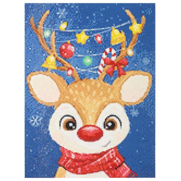 Алмазная (кристальная) мозаика Cristyle, Новогодний олененок, 30х40см