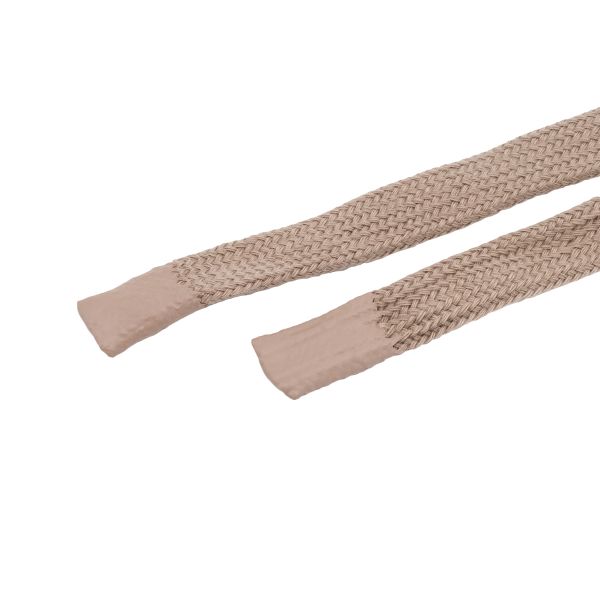 Шнурки декоративные плоские (для одежды) 10 мм / 135 см, 100 шт (130 темно-бежевый), 3AR2807