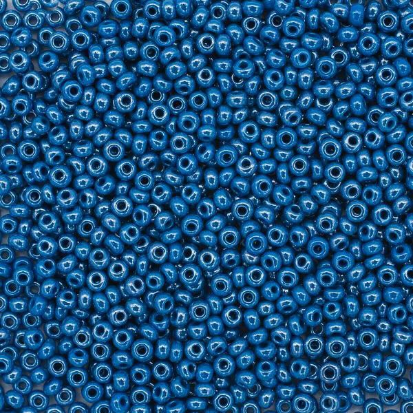 Бисер Preciosa непрозрачный с жемчужным покрытием 10/0 (38210), круг. отв, 50 г (Ч)