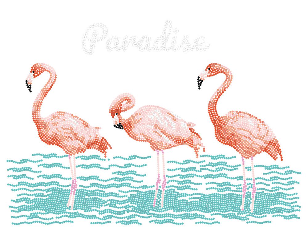 Алмазная (кристальная) мозаика Фрея, Тропический рай, 40х30 см