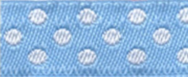 Лента (тесьма) жаккардовая 20.0 мм / 10±0.5 метров, голубой/белый, Gamma TRJ-20