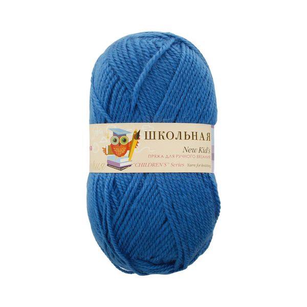 Пряжа Пехорка Школьная / уп.5 мот. по 50 г, 150 м, цв.015 т.голубой